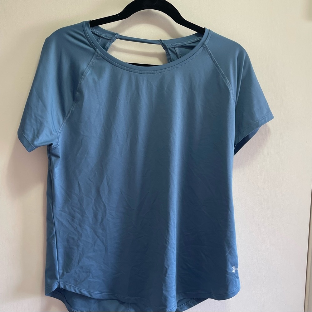 Under Armour medium blue workout shirt